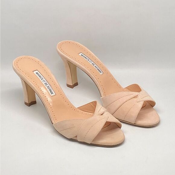 Manolo Blahnik Siemu Suede Mule Sandals size 38.5 - Picture 4 of 9